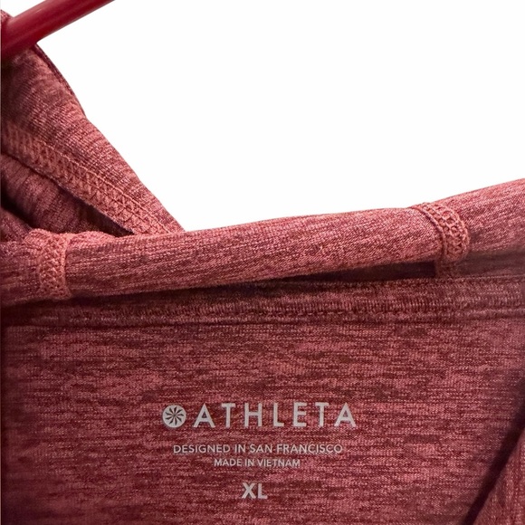 ATHLETA Uptempo Short Hoodie Maroon Heather Size XL - Picture 8 of 8